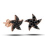 Heliophilia Silver Pendientes de Plata de Ley 925 Negros Stud